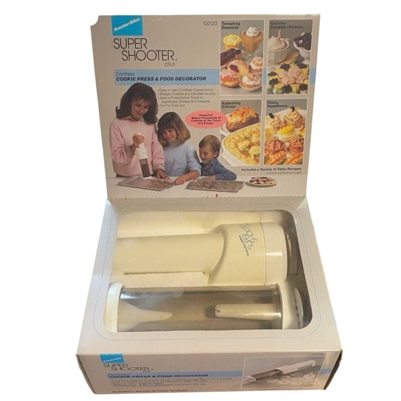 SUPER SHOOTER PLUS Cordless Cookie Press Decorator Proctor Silex Complete - Picture 2 of 10